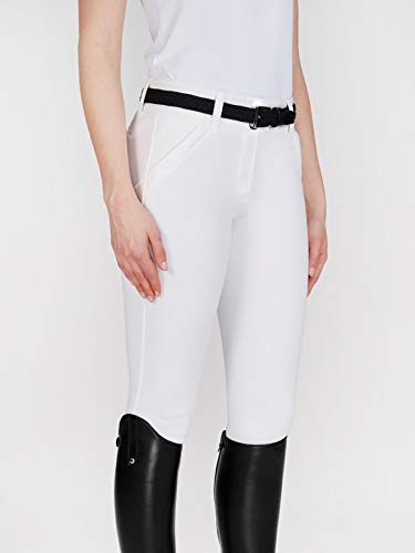 Equiline X Shape - Pantalón de mujer modelo Grip rodilla, Bianco (001), 46