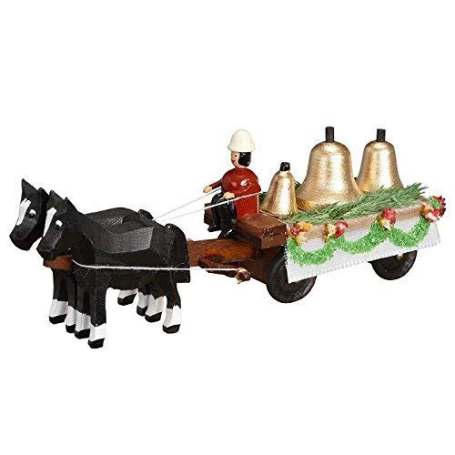 Equipo Glockenwagen Largo 9cm Nuevo Erzgebirge Carro de Caballos de Caballos