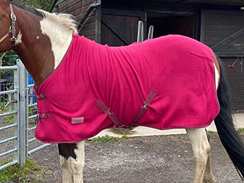 Equipride Alfombra de forro polar de 260 g/m² para Shetland, Pony Horse tamaño 3'0" a 7'0" BURGUNDY (3'3")