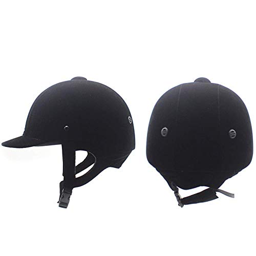 Equitación Casco, Equitación Deporte Cascos Ecuestre Casco Fácil Ropa Ecuestre Sombreros Equipment para Mujer Hombre - black,xl