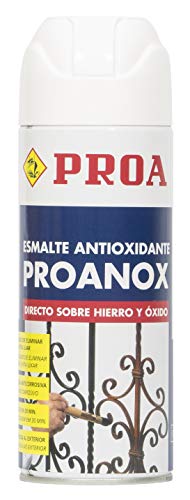 ESMALTE PROANOX DIRECTO SOBRE ÓXIDO EN SPRAY. PROA. Esmalte antioxidante para metales sin necesidad de imprimación. Exterior e interior. 400ML.