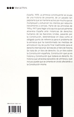 ESPAÑA, 1978: La amnesia constituyente: 104 (Estudios)