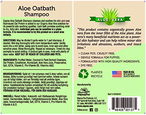 Espree Champú Medicado Aloe Oatbath para Perros-3.79Ltr
