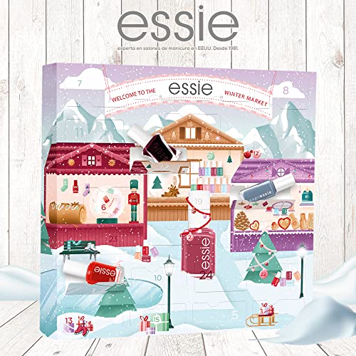 Essie - Calendario De Adviento De Maquillaje 2021, 24 Días, Incluye Productos Exclusivos, color Multicolor
