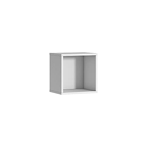 Estante Cubo, Color Blanco, Medidas: 34 cm (Alto) x 34 cm (Ancho) x 26 cm (Fondo)