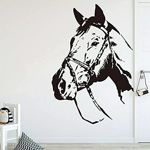 Etiqueta de la pared caballo etiqueta de la pared dormitorio de los niños sala de estar decoración del arte lindo animal vinilo interior ventana puerta calcomanías 61X42Cm