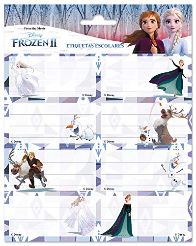 Etiquetas adhesivas Disney Frozen 2 - Etiquetas para libros / Pegatinas nombre libros
