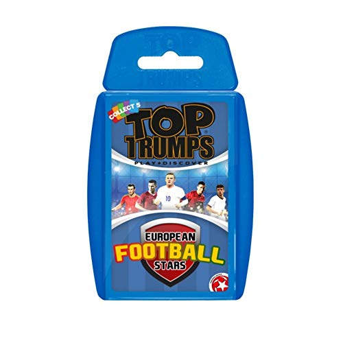 Euro Football Stars - Juego de cartas Top Trumps (edición en inglés) (Talla Única) (Azul)