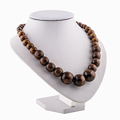 EVBEA Collar Madera Rosario Mala Collares de Madera para el Cuello Collares de Cuentas de Madera teñidas