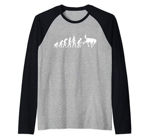 Evolution herrador caballo herradura Camiseta Manga Raglan
