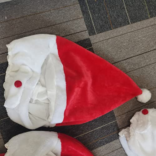 EXCEART Cubierta de Navidad Peluche Santa Hat Helmet Protector Manga Santa Claus Motorbike Paseos Divertidos para Mujeres Y Hombres Sin Casco