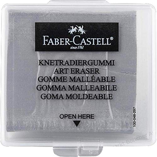Faber Castell 9000 - Set de 12 lápices para dibujo artístico + Goma de borrar en caja de plástico, color gris