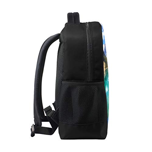 FANTAZIO - Abalorios para mochila, diseño de lago de esmeralda canadiense