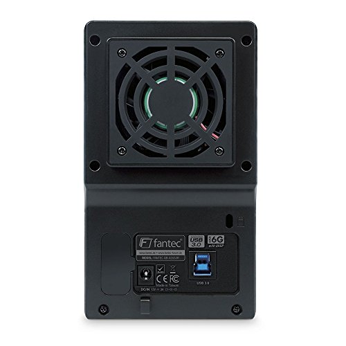 FANTEC QB-X2US3R - carcasa externa para el montaje de 2 discos duros de 8,89 cm (3,5'') SATA I/II/III, USB 3.0, función RAID , ventilador de 60mm, negro