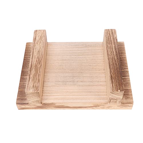 Fantesty Taburete de madera para escalón, mini taburete vintage para dormitorio, cuarto de baño, sala de estar para adultos, niños, hogar, cocina, juegos y recreación (tamaño: 25 x 18 x 7 cm)