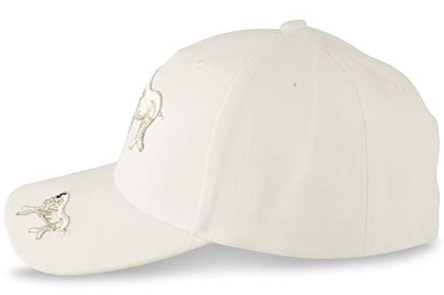 Fashionchimp ® Snapback Gorra de béisbol con diseño de caballos, gorro de jinete, colores uniformes Blanco Talla única