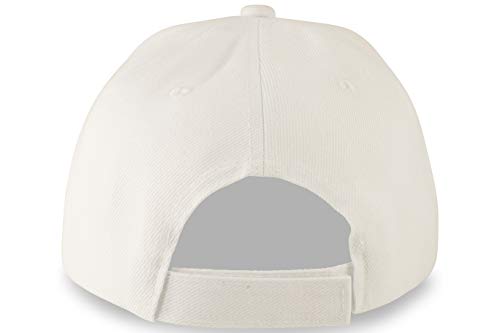 Fashionchimp ® Snapback Gorra de béisbol con diseño de caballos, gorro de jinete, colores uniformes Blanco Talla única