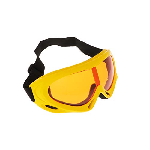 FAVOMOTO 1 Unid Gafas de deporte al aire libre Snowboard Gafas de esquí a prueba de viento Gafas de equitación para adultos y jóvenes niños (amarillo)