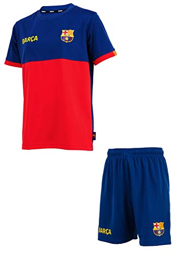 Fc Barcelone Conjunto Camiseta + Pantalones Cortos Barca - Colección Oficial Talla niño 8 años
