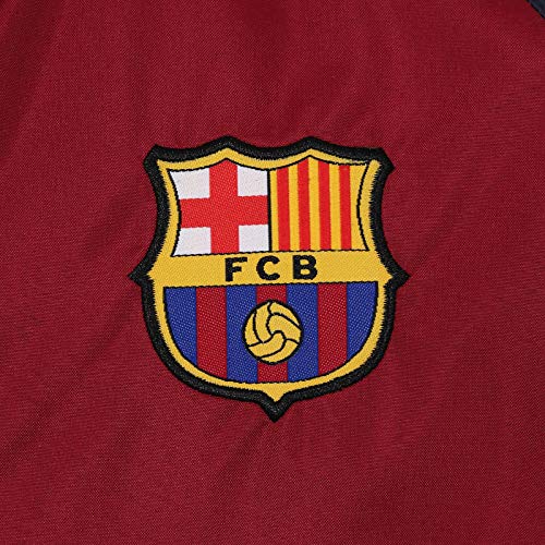 FCB FC Barcelona - Chaqueta Cortavientos Oficial - para Hombre - Impermeable - Azul Marino/Rojo - XXL