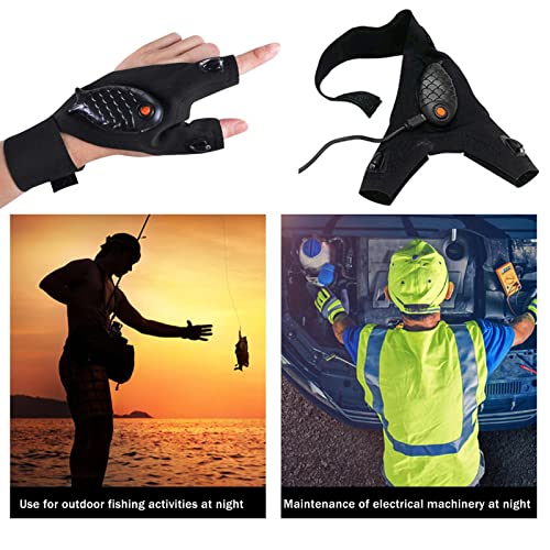fdsad Guantes con luz LED para Dedos Destornillador y Guantes de Pesca al Aire Libre Recargables Cool Gadgets Tools para Marido, Novio, Hermano