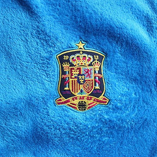 FEETOO] Equipo de fútbol de España Bata de niño Bordado Toga de Dormir para niños (12, Blue)