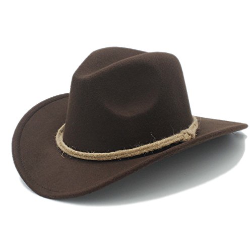FeiNianJSh Sombrero para Mujeres/Hombres Retro Chapeu Western Cowboy Hat para Cowgirl Gentleman Wide Brim Jazz Church Cap Cloche Sombrero Top Cap (Color : 3, tamaño : 57-58 CM)