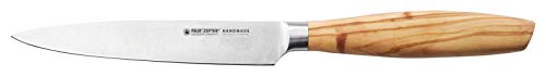 Felix Solingen (971012F) Size S - Cuchillo para mechar (hoja de acero de 12 cm, mango de madera de olivo, fabricado en Alemania)