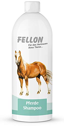 fellon Caballos Champú | 1 L | para caballos | Spray & Wash | PH neutro | rückfe ttend | suave Lavado sustancias | Bueno para su Animales y el medio ambiente