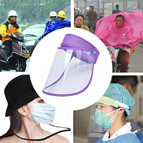 FEOYA Protectoras para la Cara Transparente Visera Seguridad de Cara Completa Anti-Saliva a Prueba de Viento a Prueba de Polvo Protector Facial