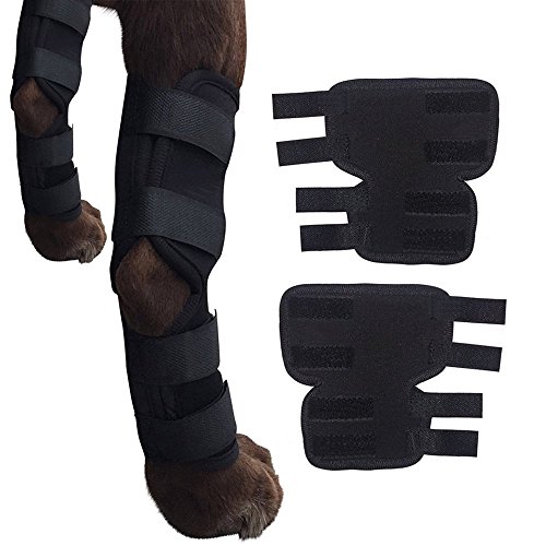 Férula para corvejón de pata trasera de perro 9-Jet Ecommence, protege las heridas, ayuda a sanar y sirve de soporte para esguinces causados por la artritis (1 par)