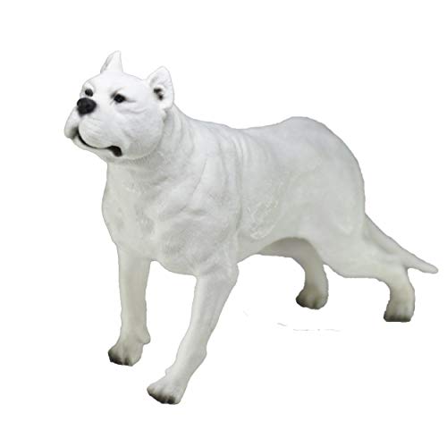 Figura Perro Dogo Argentino, Estatua de Perro, Escultura de Resina, Altura: 13cm.