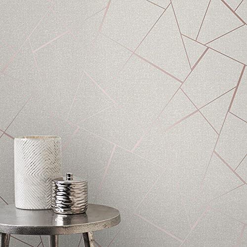 Fine Decor Wallcoverings FD42282 Quartz Fractal Papel pintado, oro rosa