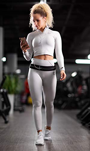 Fitgriff® Cinturón para Correr, Riñonera Running, Cinturón Deportiva Impermeable para Deportes o Viaje al Aire Libre - Mujer & Hombre (Black)