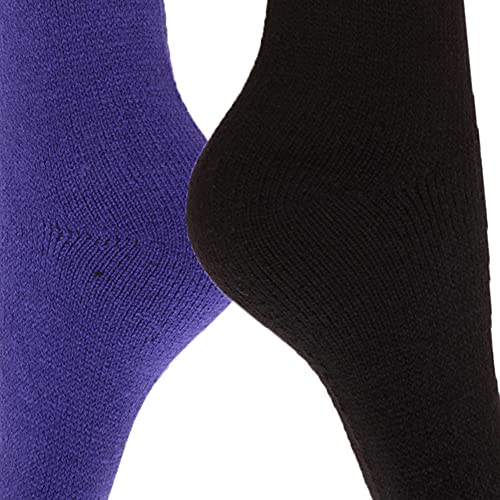 Floso- Calcetines de invierno térmicos para botas de agua para mujer (2 pares) (EUR 37-41) (Gris/Negro)