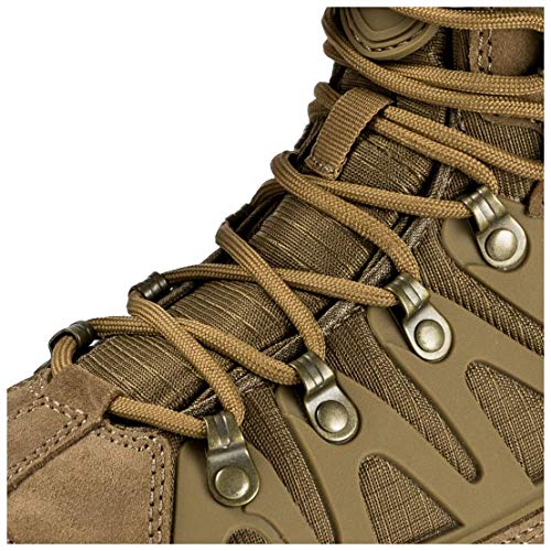FREE SOLDIER Botas tácticas de Tiro Medio Alto Zapatos de Trekking de Invierno Botas de Cuero, Hombre(Lobo Marrón,46 EU)