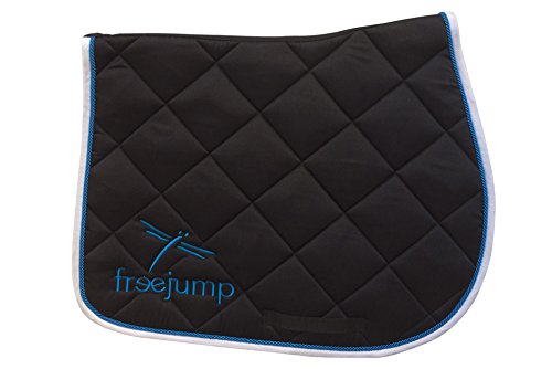 Freejump VS - Mantilla para caballo (completa), color negro y azul