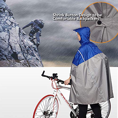 Freiesoldaten Hombres/Mujeres Impermeable Ciclismo Rin Poncho Ligero Al Aire libre Excursionismo Capa de lluvia con Capucha