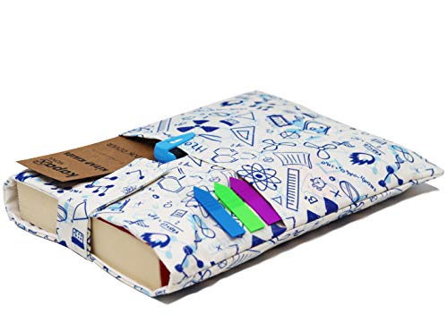 Funda de libro, cubierta para libros, tejido lavable, impermeable, de protección, para tableta de adultos (ciencia)