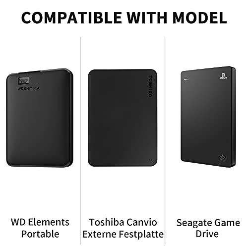 Funda para disco duro externo Western Digital WD Elements / Toshiba Canvio Basics / Seagate HDD Case, memoria externa portátil 2,5 disco externo protectora bolsa antigolpes rígida carcasa