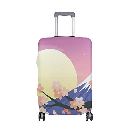 Funda protectora para equipaje de viaje, con montura japonesa, Fuji Cherry Blossoms, maleta, funda de elastano, para adultos, mujeres, hombres, adolescentes, se adapta a 18-20 pulgadas