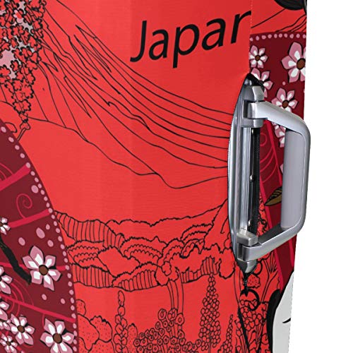Funda protectora para maleta de viaje con montura Fuji para mujer japonesa con montura de elastano, para equipaje de 18 a 20 pulgadas