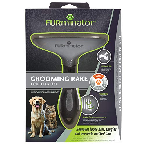 FURminator Peine de rastrillo para perros y gatos de pelo largo - cepillo para evitar nudos y pelo enmarañado