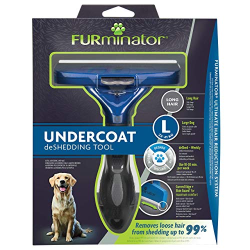 FURminator Undercoat deShedding - Cepillo para perros grandes de pelo largo