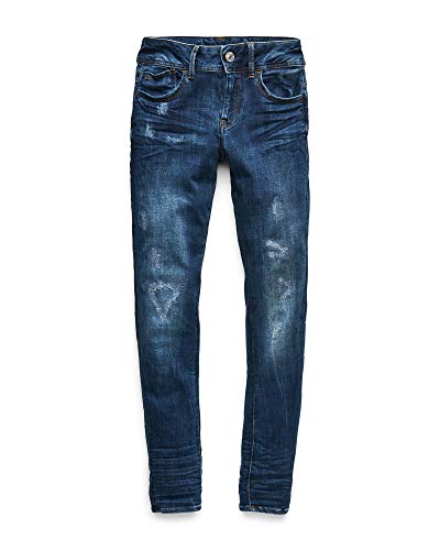 G-Star Raw Pantalones vaqueros para mujer Lynn, a media cintura, muy ceñidos Azul (Dk Aged Restored 86 9136-6415). 23W x 30L