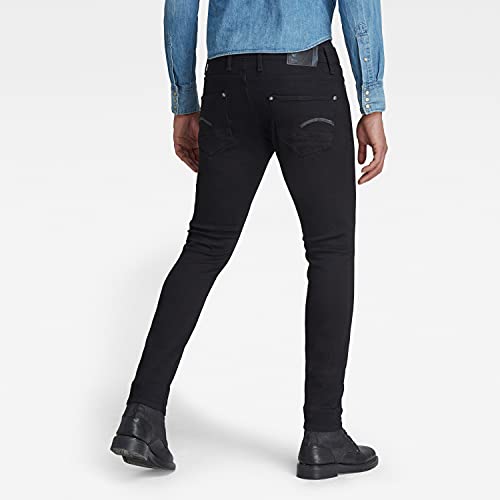 G-STAR RAW Revend Skinny Jeans, Negro (Pitch Black B964-A810), 34W / 34L para Hombre