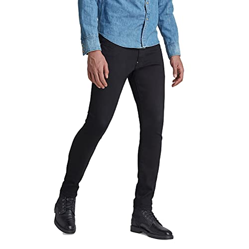 G-STAR RAW Revend Skinny Jeans, Negro (Pitch Black B964-A810), 34W / 34L para Hombre