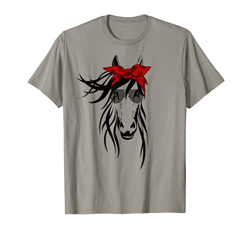 Gafas de sol de caballo Bandana Equestre Amante Ecuestre Camiseta
