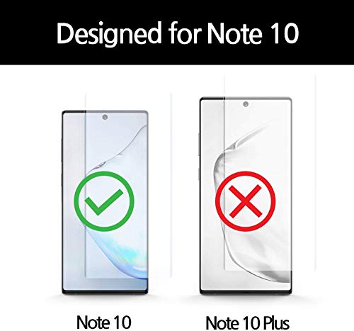 Galaxy Note 10 Screen Protector, [Dome Glass] Full 3D Curved Edge Tempered Glass Shield [Liquid Dispersion Tech] Easy Install Kit for Samsung Galaxy Note 10 and Note 10 5G - Two Pack