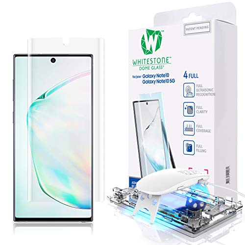 Galaxy Note 10 Screen Protector, [Dome Glass] Full 3D Curved Edge Tempered Glass Shield [Liquid Dispersion Tech] Easy Install Kit for Samsung Galaxy Note 10 and Note 10 5G - Two Pack